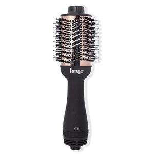 L’ANGE HAIR Le Volume 2-in-1 Titanium Brush Dryer Black | Hot Air Blow Dryer Brush in One with Oval Barrel | Hair Styler for Smooth, Frizz-Free Results for All Hair Types (Black)
