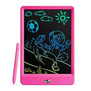 TEKFUN Kids Toys Toddlers Toys for Boys and Girls, 8.5in LCD Writing Tablets Drawing Pad for Kids, Light Doodle Pad Drawing Board for Toddlers, Gifts Toys for 3 4 5 6 7 Year Old Girls Boys(Rose)