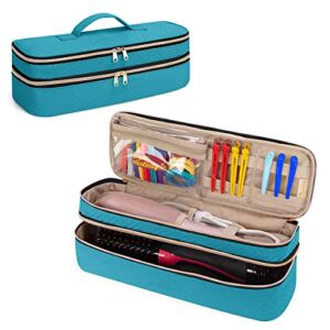 Fasrom Double Layer Travel Case Compatible with REVLON One Step Blow Hair Dryer Brush Volumizer Original 1.0, Plus 2.0 and Styler, Teal (Bag Only, Patent Pending)