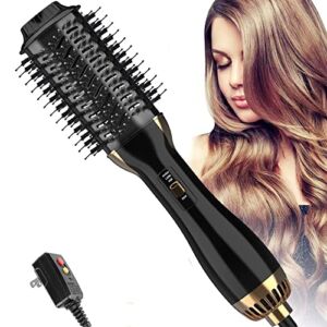 Professional Blowout Hair Dryer Brush, Upgraded One Step Hot Air Brush, Hair Dryer & Volumizer & Volumizing Styler Comb, Negative Ion Straightening Brush for All Hair Types, Oval Shape Design