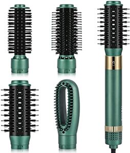 Hair Dryer Brush, 4 in 1 Hot Air Brush Set, Negative Ion Blow Dryer Brush Interchangerable Hair Dryer & Volumizer with 4 Detachable Brush Heads Curling Dryer Brush