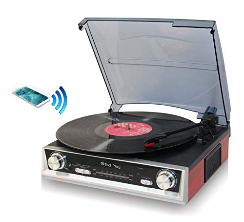TechPlay ODC107BT, Bluetooth Connection, 3-Speed Turntable FM Radio | The Storepaperoomates Retail Market - Fast Affordable Shopping