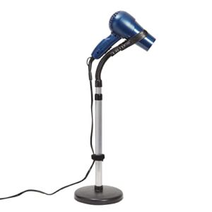 Adjustable Hair Dryer Holder Stand, Hands Free 360 Degree Rotation, Compatible with Compact Styling Tools