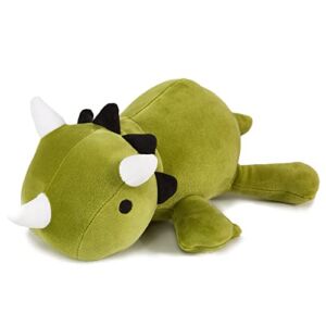 Dinosaur Weighted Plush, Dinosaur Plush for Stress Relief, Touch Weighted Toy，Cute Plush Doll Toy Stuffed Animals Figures Toy for Boys and Girls Birthday Party Gift and Home Decor (Green)