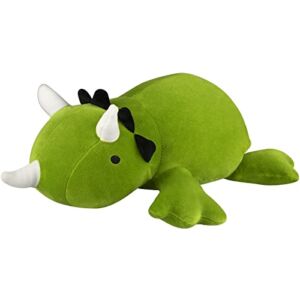 quescu 1.6lb Weighted Dinosaur Plush,15.7″ Weighted Plush Animals for Anxiety,Weighted Stuffed Animal for Adults Kids,Plush Pillow Gifts for Kids Birthday,New Year(Green)