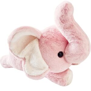 uoozii 24″ / 4 lbs Pink Elephant Weighted Stuffed Animals for Anxiety & Stress Relief – Weighted Plush Animals – Giant Stuffed Animals Comfort Big Plushie Toy Gifts for Kids & Adults (Elephant)