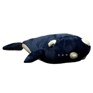 FRANKIEZHOU Lifelike Right Whale Plush-17.7″,Tumor Head Whale Stuffed Animal,Weighted Stuffed Animals for Anxiety,Shark Plush,Ocean Creature,Gifts for Kids,Pillow Home Decor