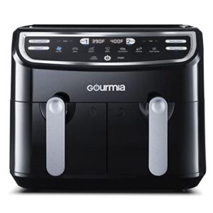 Gourmia 9-Quart Dual Basket Digital Air Fryer, with 7 Functions, Smart Finish and Match Cook