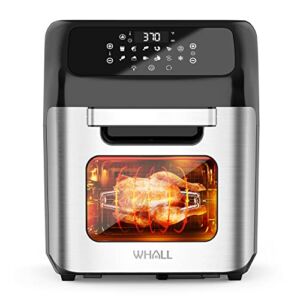 whall Air Fryer,13QT Air Fryer Oven,Family Rotisserie Oven,1700W Electric Air Fryer Toaster Oven,Tilt led Digital Touchscreen,12-in-1 Presets for Baking,Roasting, Dehydrating,with Accessories