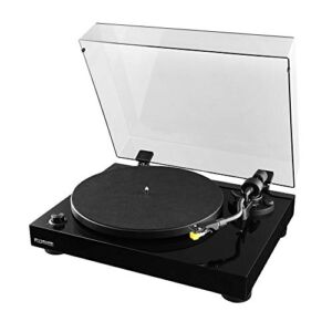 Fluance RT80 Classic High Fidelity Vinyl Turntable Record Player with Audio Technica AT91 Cartridge, Belt Drive, Built-in Preamp, Adjustable Counterweight, Solid Wood Plinth – Piano Black