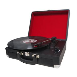 Portable Record Player for Vinyl with Speakers, Convert Vinyl to Computer,Suitcase Turntable Supports Line Out,AUX in, Earphone Jack,Replacement Needle,3-Speed