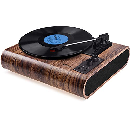 Record Player, VOKSUN Vintage Turntable 3-Speed Bluetooth Vinyl Player LP Record Player with Built-in Stereo Speaker, AM/FM Function,and Aux-in & RCA Output, Natural Wood | The Storepaperoomates Retail Market - Fast Affordable Shopping