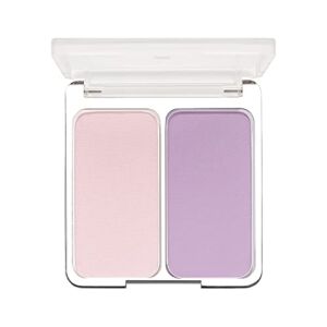 2aN Cheek Tint Blush Palette – 2-in-1 Long Lasting High Pigment Powder Blushes Duo in Slim Compact – Professional Quality Cruelty Free Korean Makeup & Beauty Products for Women & Girls (COTTON CANDY VIOLET)
