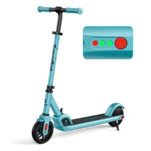 SmooSat E9 Electric Scooter for Kids, 2 Speed Modes Up to 10 mph, Visible Battery Level, Height Adjustable and Foldable, Electric Scooter for Kids 8+, Children’s Gifts