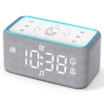 White Noise Machine with Alarm Clock – 12 Soothing Sounds for Sleeping, Dual Alarm with 7 Wake Up Sounds, Auto-Off Timer, Battery Backup, Dimmable, ONLAKE Bedy Sound Machine for Baby, Kids, Adults | The Storepaperoomates Retail Market - Fast Affordable Shopping