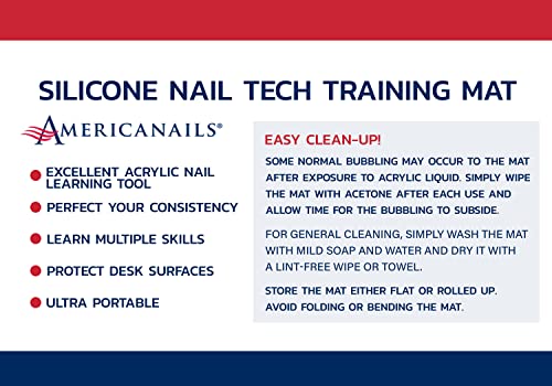 Americanails Acrylic Nail Training Mat – Silicone Trainer Sheet for Application Practice, Flexible Roll Up Pad Template for Acrylic Fingernails, Learn How to Apply Acrylic Nails | The Storepaperoomates Retail Market - Fast Affordable Shopping