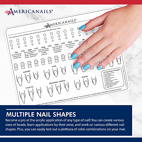 Americanails Acrylic Nail Training Mat – Silicone Trainer Sheet for Application Practice, Flexible Roll Up Pad Template for Acrylic Fingernails, Learn How to Apply Acrylic Nails | The Storepaperoomates Retail Market - Fast Affordable Shopping