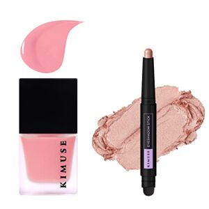 KIMUSE Cheek Gel Cream Liquid Blush Makeup & Long Lasting Waterproof Eyeshadow Stick