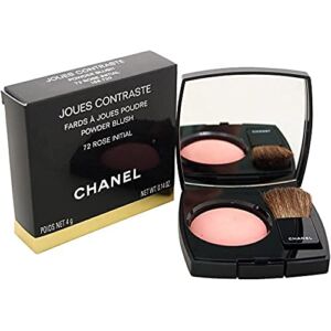 Chanel Joues Contraste Powder Blush No. 72 Rose Initial for Women Blush, 0.18 Ounce