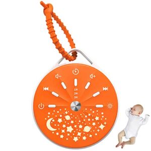 Byson White Noise Machine for Baby, Portable White Noise Machine with 10 Soothing Nature Sounds, USB Rechargeable, 3 Timers, 7 Colors Night Light with Lanyard, The Quickest Way to Get Baby to Sleep