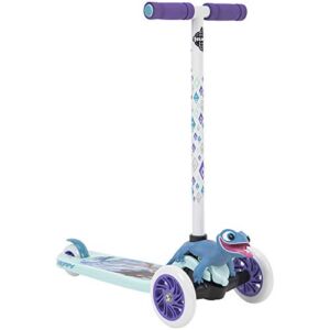 Huffy Disney Frozen 3D Tilt ‘n Turn 3-Wheel Scooter, Sea Crystal Blue