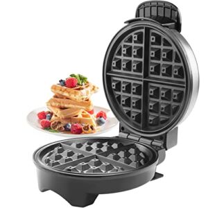 Belgian Waffle Maker- Non-Stick 7″ Waffler Iron w Adjustable Browning Control, Baker Makes Thick, Fluffy Waffles, Great Breakfast Gift for Holiday