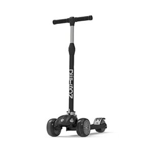 Jetson Scooters – Triton 3 Wheel Kick Scooter (Black) – Collapsible Portable Kids Three Wheel Push Scooter – Lightweight Folding Design – High Stability Lean-to-Steer Safety