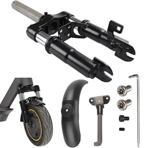 YBang Upgrade Front Suspension Kit Spring Fork for Segway Ninebot Max G30 / G30LP Electric Scooter Shock Absorption Parts Anti-Vibration Accessories, with Mudguard and Foot Stand