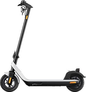 NIU KQi2 Electric Scooter for Adults – 300W Power, Upto 25 Miles Long Range, Max Speed 17.4MPH, 10” Tubeless Tires, Dual Brakes, Portable Folding Commuting E Scooter, UL Certified – White