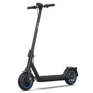 OKAI ES520B Electric Scooter Adults, 10″ Vacuum Tires, 28 Miles Long Range, 15.5 MPH Portable Folding Commuting High Load E Kick Scooter with Double Braking System