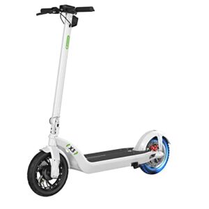 isinwheel Electric Scooter, Motor 1200W, Long Range 24-31 Miles, Max Speed 28 MPH,12 inches Big Tires, W. Capacity 400lbs, Foldable Commuting Electric Scooter for Adults with Headlight & Tailight