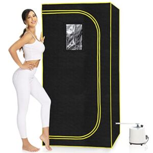 ZUWOHL Portable Sauna Full Size Personal Steam Sauna Spa for Home Relaxation at Home 2L 900W Steamer 99 Minute Timer Sauna Tent, Remote Control with Chair,for Detox Relaxation Indoor Sauna