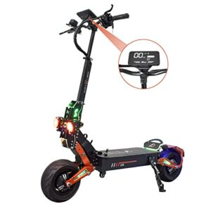 Electric Scooter for Adults, E-Scooter with 74.5 Miles Travel Range, Detachable 48V 35AH Battery, 5000W Powerful Dual Motor, Max Speed 43.5Mph, 12″ Vacuum Tire Foldable Escooters