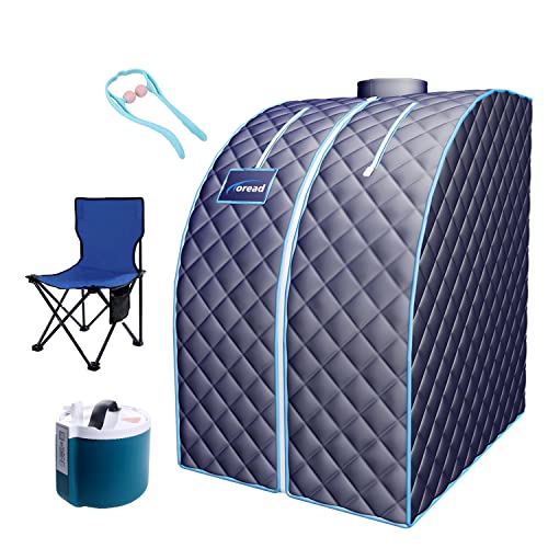 TOREAD Portable Folding Steam Sauna with 1000W&2L steam Generator, Personal Sauna Tent for Relaxation, Fast Heating in 6 Min, with Remote Control, Black | The Storepaperoomates Retail Market - Fast Affordable Shopping