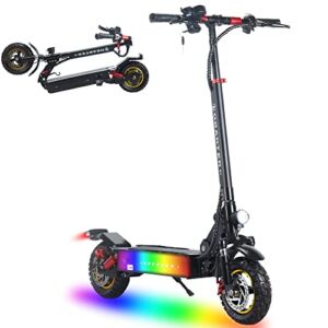 Electric Scooter – X1 1000W Motor Electric Scooter for Adults, Up to 28 MPH & 30 Miles Ranges, 10″ Off-Road Tires Foldable Commuter Electric Scooter with Dual Shock Absorption & Braking