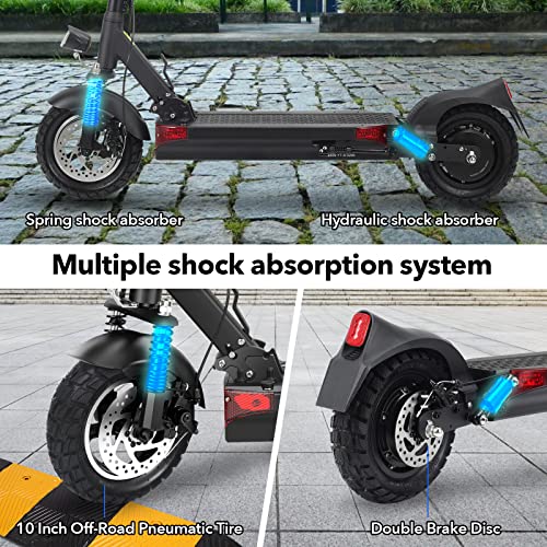 JOYOR Y7-S Electric Scooter for Adults, Max 31 MPH and 43.5-56 Miles Long-Range, Dual Suspension, 10 Inch Off-Road Tires Foldable Electric Scooter for Commute and Travel – Black | The Storepaperoomates Retail Market - Fast Affordable Shopping