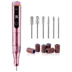 Makartt Cordless Nail Drill 35000RPM Rechargeable Electric Nail File ELLSEE Portable E Filer, Professional Manicure Kit for Acrylic Nails Gel Polish Remove with 6pcs Nail Drill Bits Nail Tech Home DIY