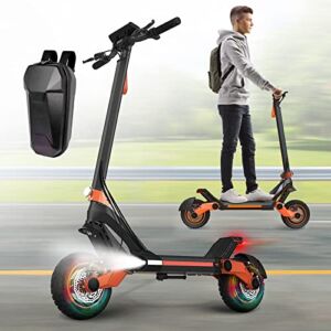 PLAYBIK Electric Scooter for Adults,1200W Electric Kick Scooter Up to 30MPH & 40Miles Long Range 52V 18Ah Battery Powerful Sport Scooters,10.5”Off-Road Tires Foldable Commuter E-Scooter for Teens