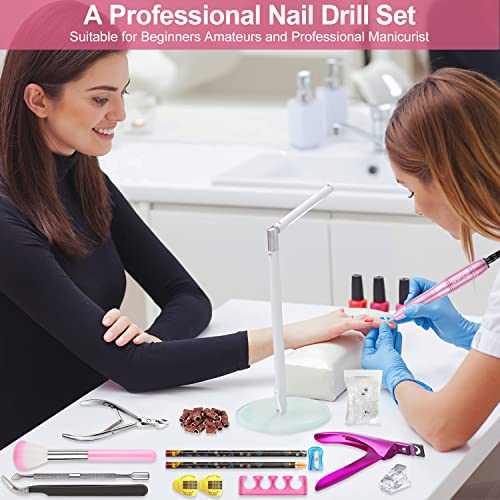 Subay Electric Nail Drill for Acrylic Gel Dip Nails, Professional Manicure Pedicure Tools Kit with Case, 500pcs Fake Nail Tips, Nail Rhinestones, Nail Tip Clipper, Cuticle Trimmer for Home Salon Use | The Storepaperoomates Retail Market - Fast Affordable Shopping