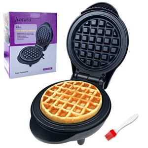 Aoruru Mini Waffle Maker Electric waffle iron Nonstick Chaffle Maker for Kids 600W