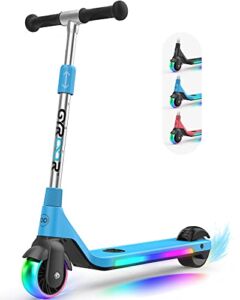 Gyroor Electric Scooter for Kids, Teens, Boys and Girls with Lightweight and Adjustable Handlebar, H30 Kids Electric Scooter with Rechargeable Battery, 6 MPH Limit-Best Gift for Kids!-Blue