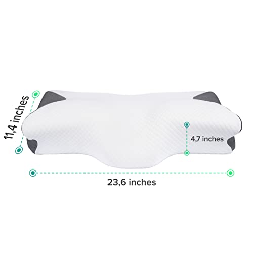 Cervical Pillow for Neck Pain, Contour Memory Foam Pillow can Help Neck and Shoulder Pain Relief Sleeping, Neck Cervical Pillow, Orthopedic & Ergonomic Side Sleeper Pillow with Detachable Pillowcase | The Storepaperoomates Retail Market - Fast Affordable Shopping