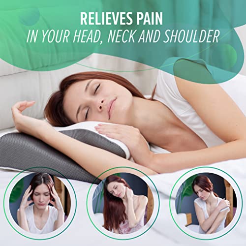 Cervical Pillow for Neck Pain, Contour Memory Foam Pillow can Help Neck and Shoulder Pain Relief Sleeping, Neck Cervical Pillow, Orthopedic & Ergonomic Side Sleeper Pillow with Detachable Pillowcase | The Storepaperoomates Retail Market - Fast Affordable Shopping