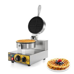 Dyna-Living Commercial Waffle Maker Electric Waffle Iron Nonstick Restaurant Flip Waffle Cones Maker Machine Waffle Bowl Maker for Household Bakeries Snack Bar 110V 1250W