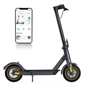 Electric Scooter, 500W Motor,10″ Upgraded Solid Tires,18Miles Range,19Mph Speed Folding Commuter Electric Scooter for Adults