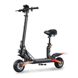 Electric Scooter with Seat, 600w Scooter Electric for Adults 30MPH, 48V 15AH Battery & 35 Miles Long Range, 9″ Off Road Tires, Dual Disc Brakes, LCD Touch Screen, 300 LBS Load