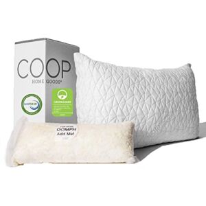 Coop Home Goods Original Loft Pillow King Size Bed Pillows for Sleeping – Adjustable Cross Cut Memory Foam Pillows – Medium Firm Back, Stomach and Side Sleeper Pillow – CertiPUR-US/GREENGUARD Gold