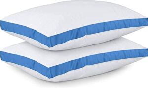 Koutique Queen Size Gussetted Pillows – Pack of 2 – Side Back Stomach Sleepers – Premium Quality Bed Pillows – Hotel Collection Down Alternative Pillows -18×26 Inches
