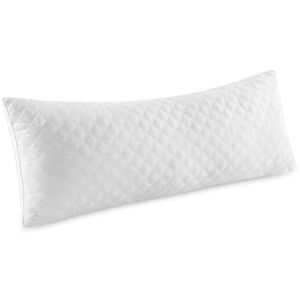 Leeden Body Pillow – Premium White Firm Fluffy Long Pillow – 21 x 54 Soft Plush Full Body Pillows – Adjustable Side Pillow for Sleeping