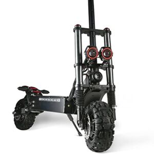 Sport Off-Road Electric Scooter, 5600W Dual Motor Max Speed 50MPH, 60V33AH Lithium Battery 60Miles Range, 11″ Vacuum Off-Road Tire, Outdoor Kick Scooters